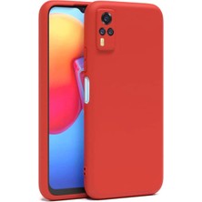 Selfbuysell Vivo Y53S Kılıf Nano Içi Kadife Silikon - Kırmızı