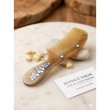 Efsoon Organics Sedef Kakmalı Gerçek Manda Boynuzu Tarak - Antistatik ve El Işçiliği