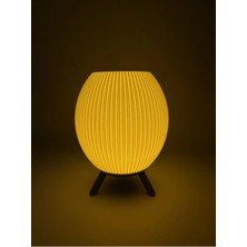 Bs3dcrafts.co Çizgili Yuvarlak Tasarım Tealight Mumluk – Modern Mini Masa Lambader (Ambiyans Aydınlatma)