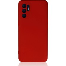 Selfbuysell Oppo Reno 6 Kılıf Nano Içi Kadife Silikon - Kırmızı