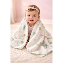 Almira Anne Bebek Kız Bebek Için Sevimli Hayvan Figürlü Müslin Battaniye Bebekler Için Uygun
