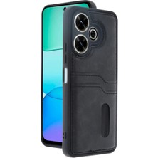 Selfbuysell Xiaomi Redmi 13 4g Kılıf Sara Kartvizitli Deri Kılıf - Siyah