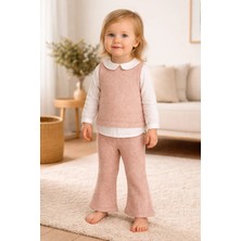 Almira Anne Bebek Bebek Kız Çocuk Takım Renkli Müslin Gömlek ve Pantolon