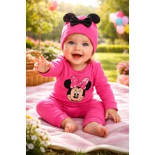 Almira Anne Bebek Bebek Kız Pembe Takım 3-18 Ay Yumuşak ve Dayanıklı Giyim