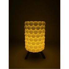 Bs3dcrafts.co Deniz Kabuğu Dokulu 3D Tasarım Tealight Mumluk – Mini Masa Lambader / Ortam Aydınlatma