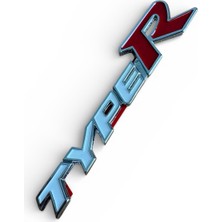 Honda Typer Beyaz Renk Yazılı Metal Logo Amblem