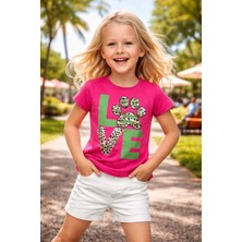 Almira Anne Bebek Kız Çocuk Tişört Günlük Kullanım Sevimli Desenli Renkli Pamuklu