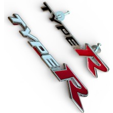 Honda Typer Vidalı Ön Panjur Metal Logo Amblem ve Typer Yazılı Metal Stıcker Takımı