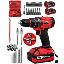 Dyronex Profesyonel Çift Akülü 1.5 Ah Darbeli Akülü Vidalama DYR02