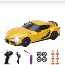 Aksoy Toys Uzaktan Kumandalı Işıklı Drift Arabası Toyata Supra Sarı Renk