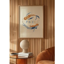Des Vu Print Pisces Balık Burcu Posteri, Pinterest Temalı Çerçevesiz Poster