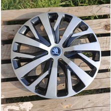 Yk Skoda Fabia / Rapid / Favorit / Octavia / Superb 14 Inç Uyumlu Jant Kapağı 4'lü Takım Amblem Hediyeli
