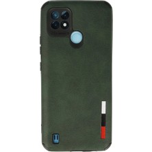 Selfbuysell Realme C21 Kılıf Loop Deri Silikon - Yeşil