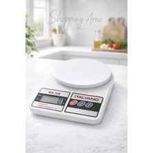 Shopping Area Italyano Dijital Mutfak Tartısı 10 kg 1g Hassasiyetli LCD Ekranlı Terazi (2'li Pil Hediyeli)