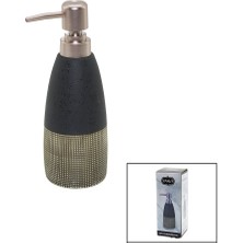 Selfbuysell Antrasit Gri - Krem Mat Desen Seramik Sıvı Sabunluk (5324)