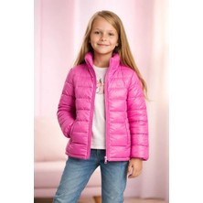 Almira Anne Bebek Yüzme Montu Kız Çocuklar Için Pembe Fermuarlı Yandan Cepli