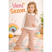 Almira Anne Bebek Bebek Kız Takım Renkli Müslin Gömlek ve Pantolon Rahat ve Şık