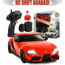 Aksoy Toys Uzaktan Kumandalı 1:24 Ölçek Işıklı Drift Arabası Toyota Supra