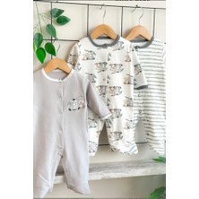 Yeşil Ayıcık 3'lü Patikli Tulum (Kız - Erkek - Yenidoğan)