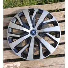 Yk Peugeot 206 / 207 / 208 / 301 / 306 / Partner / Bipper 14 Inç Uyumlu Jant Kapağı 4'lü Takım Amblem Hediyeli