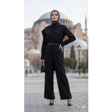 Bet's  Kadın Uzun Kollu Şal Detaylı Bluz ve Pantolon Kemer Dahil Ikili Takım