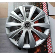 Yk Citroen C-Elysee / C3 / C4 / Berlingo Uyumlu 16 Inç Jant Kapağı 4'lü Takım Amblem Hediyeli