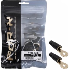 For-x 0 Ga Bakır Yalıtımlı Amfi Kablo Ucu – Siyah - 2 Adet - Şase Için Bakır Pabuç - 0ga Amfi Güç Kablosu Ucu - 2 Adet