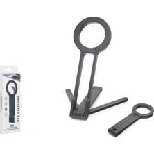Rivera Tech Rvrstr4 Manyetik Katlanir Masaüstü Telefon Standı Plastik - Siyah ND8029