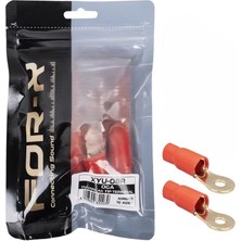 For-x 0 Ga Bakır Yalıtımlı Amfi Kablo Ucu – Kırmızı - 2 Adet - Akü Için Bakır Pabuç - 0ga Amfi Güç Kablosu Ucu - 2 Adet