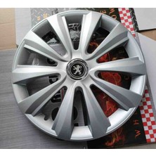 Yk Peugeot 301 / 306 / 307 / 308 / 208 / Rifter / Partner 16 Inç Uyumlu Jant Kapağı 4'lü Takım Amblem Hediyeli
