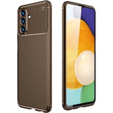 Selfbuysell Samsung Galaxy A36 Kılıf Auto Focus Karbon Kapak - Kahverengi