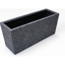 Hobi Tarım Dikdörtgen Beton Saksı 30X100X60CM
