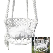 Selfbuysell Ipek Hamak Davul Salıncak  Minderli   ÇAP:60CM   150KG.TAŞIMA Kapasitesi   1-Asma Halatı - 1-Çelik Dubel (5324)