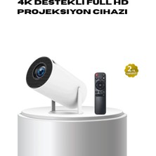 4K Destekli Full Hd Projeksiyon – 130 Inç Geniş Ekran, Wifi Hdmı Bağlantılı