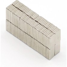 20 Adet 15X10X1.5 mm Köşeli Neodyum Mıknatıs N35 Magnet Dayanıklı Nikel Kaplama