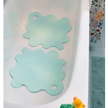 IKEA 2 Adet Banyo Kaydırmazı 43X43 cm Küvet Içi Vantuzlu Kaydırmaz Paspas Açık Turkuaz Renk Kaymaz