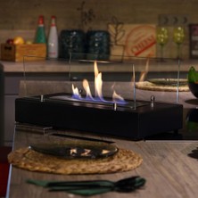 Starfire Art Design Masaüstü Dumansız Şömine – Kokusuz Gerçek Alev, Dekoratif Ambiyans