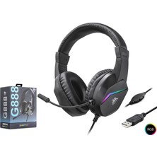 Nuveden Kulaklik USB Rgb - Si̇yah G888 DIE-RSTG34