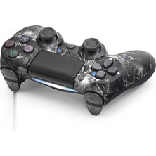 Pileli Store Gamepad Ps4 Uyumlu - Siyah Beyaz ND400AE