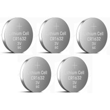 Yuma CR1632 Süper Lityum 3V 5’li Kart Düğme Pil