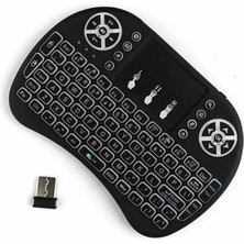 Kablosuz Türkçe Q Klavye Rgb Işıklı Televizyon Ps3 Dokunmatik Mouse