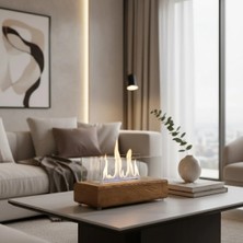 Starfire Mini Relax Masaüstü Dumansız Şömine – Kokusuz Gerçek Alev, Dekoratif Ambiyans