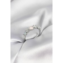 Epilons Gümüş Renk Plaka Zirkon Taşlı Kadın Yüzük - TJ-BYK3967