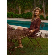 Lc Waikiki Yeni Sezon V Yaka Ajurlu Plaj Elbisesi