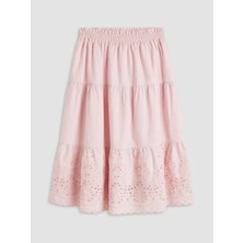 LC Waikiki Beli Lastikli Fisto Detaylı Kız Çocuk Etek  (S6)