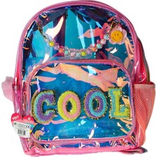 Vest Nakış Sırt Çantası Şeffaf Pembe ARLSTRTCH-RSG3256