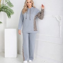 Arya Nisa Kids Leopar Detaylı Tunik Pantolon Mevsimlik Alt Üst Takım