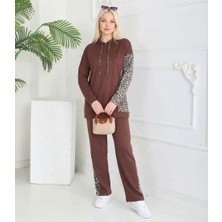 Arya Nisa Kids Leopar Detaylı Tunik Pantolon Mevsimlik Alt Üst Takım