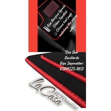 CITROEN-C-ELYSEE-2012 ve Sonrası Uyumlu Lacasa Automotive Renkli Biye-Silikon Topukluklu Velur Halı Paspas