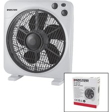 Selfbuysell 10 Inç  Kutu Fan  Vantilatör  3 Kademe Hız   6 Plastik Kanat 38W  60DK.ZAMAN Ayarlı MTR-F610 (5324)